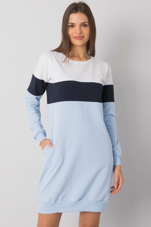 Valge ja tumesinine kleit Feliciana...