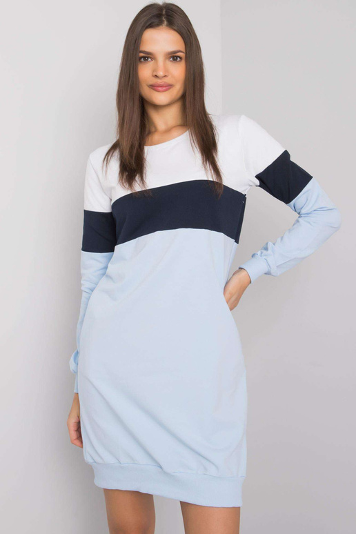 Valge ja tumesinine kleit Feliciana...