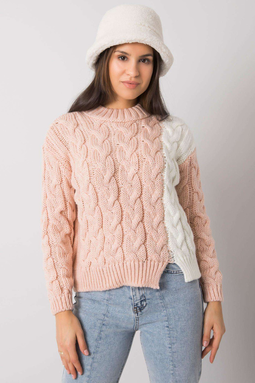 Roosa naiste palmikutega kampsun...