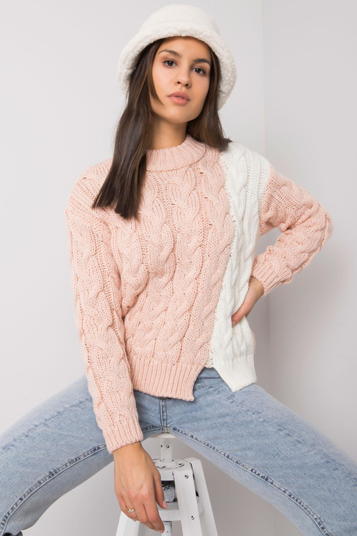 Roosa naiste palmikutega kampsun...