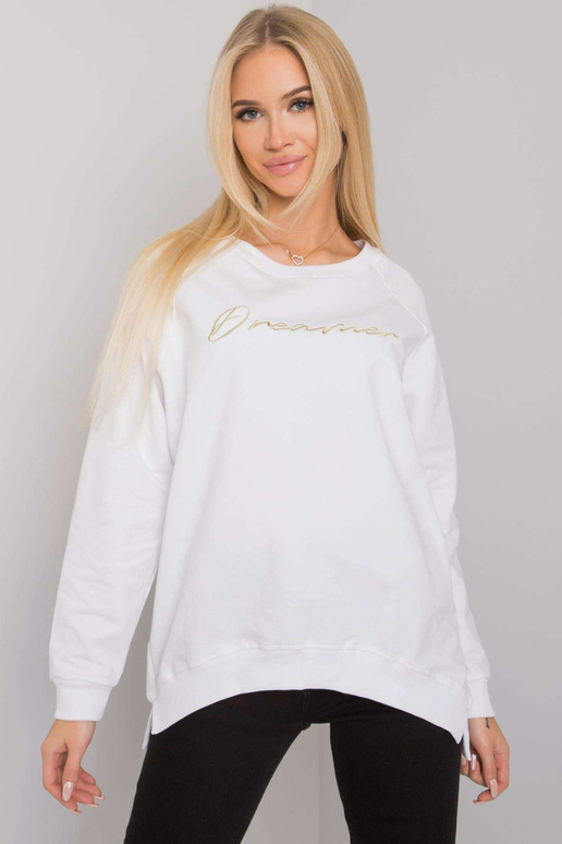 Valge naiste dressipluus kirjaga...