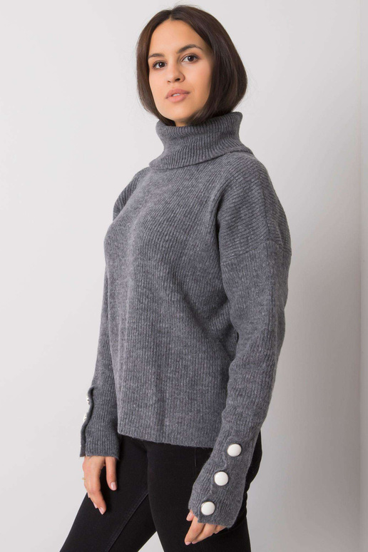 Tumehall naiste kaelusega kampsun...