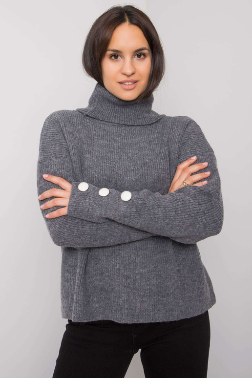 Tumehall naiste kaelusega kampsun...