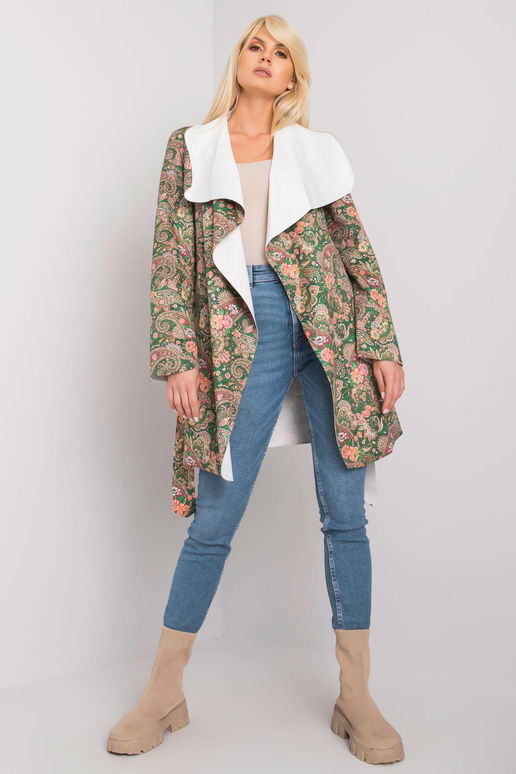 Khaki mustriga Aggie naiste mantel