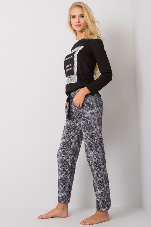 Must trükiga magamiskomplekt