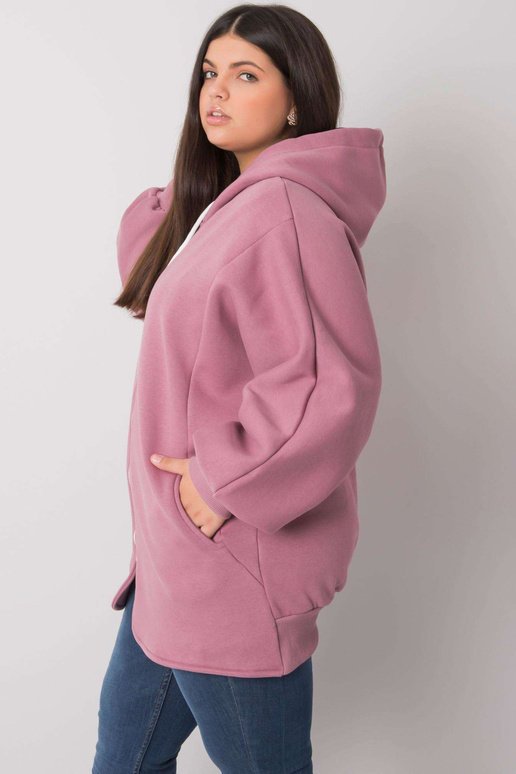 Ella Dirty Pink Plus Size kapuuts