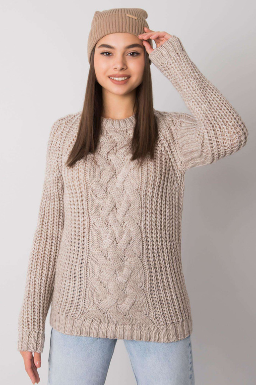 Tumebeež naiste kootud müts RUE PARIS