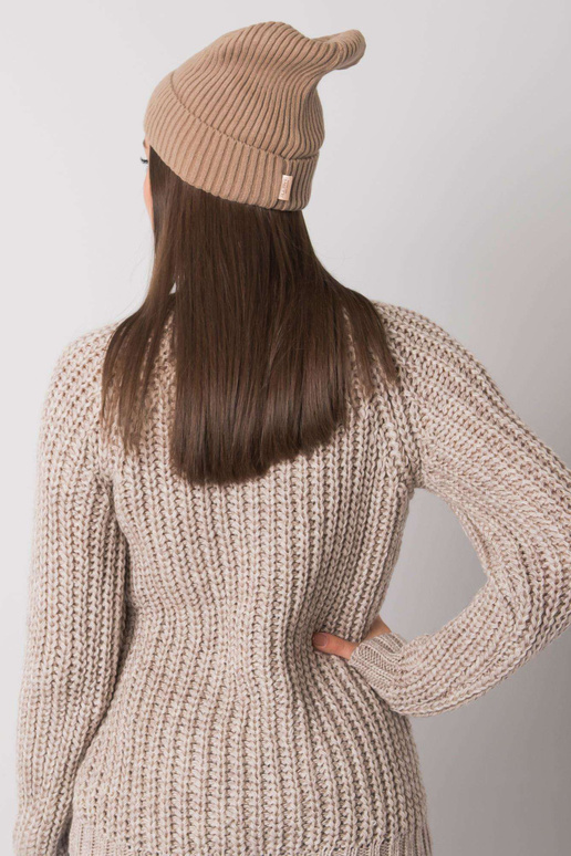 Tumebeež naiste kootud müts RUE PARIS