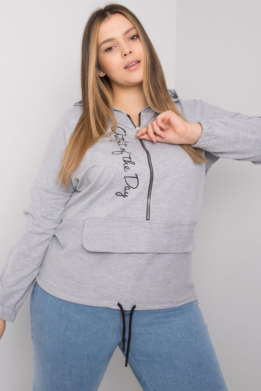 Kaylee Grey Melange Plus Size...