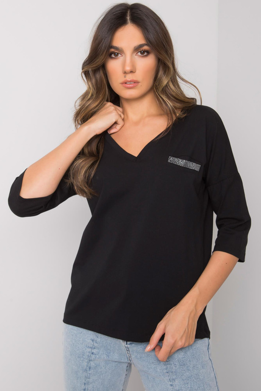 Must puuvillane vabaaja pluus Sofia...