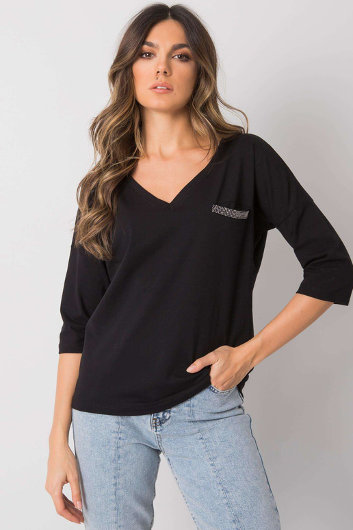 Must puuvillane vabaaja pluus Sofia...