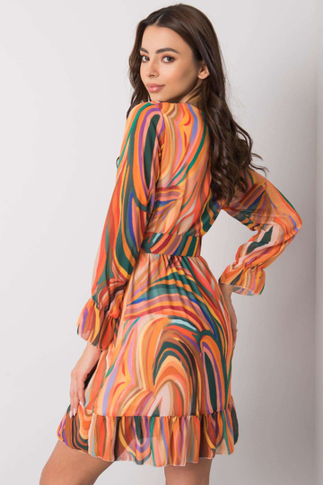 Oranži mustriga kleit...