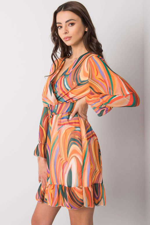 Oranži mustriga kleit Kerley vööga