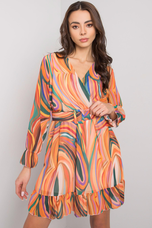 Oranži mustriga kleit Kerley vööga