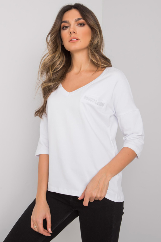 Valge puuvillane vabaaja pluus Sofia... Valge puuvillane vabaaja pluus Sofia...