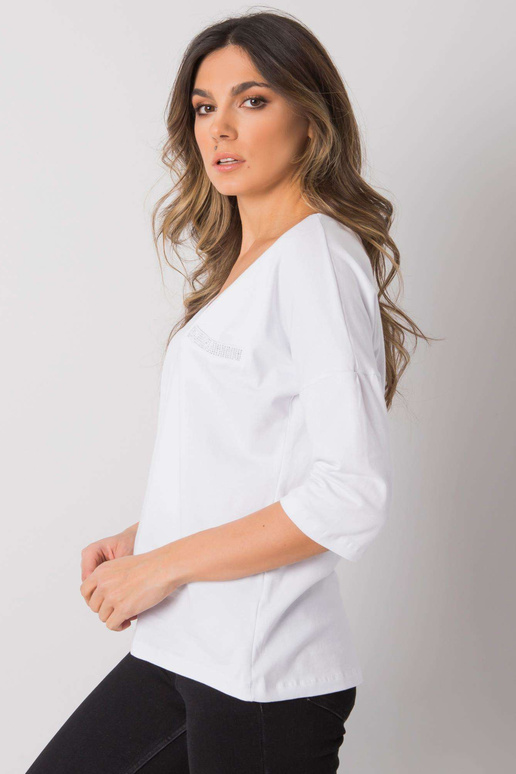 Valge puuvillane vabaaja pluus Sofia... Valge puuvillane vabaaja pluus Sofia...