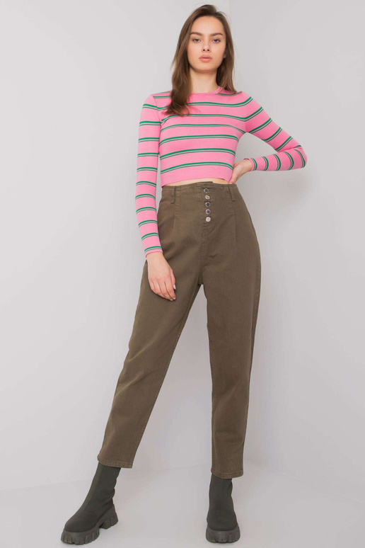 Khaki värvi kõrge vöökohaga...