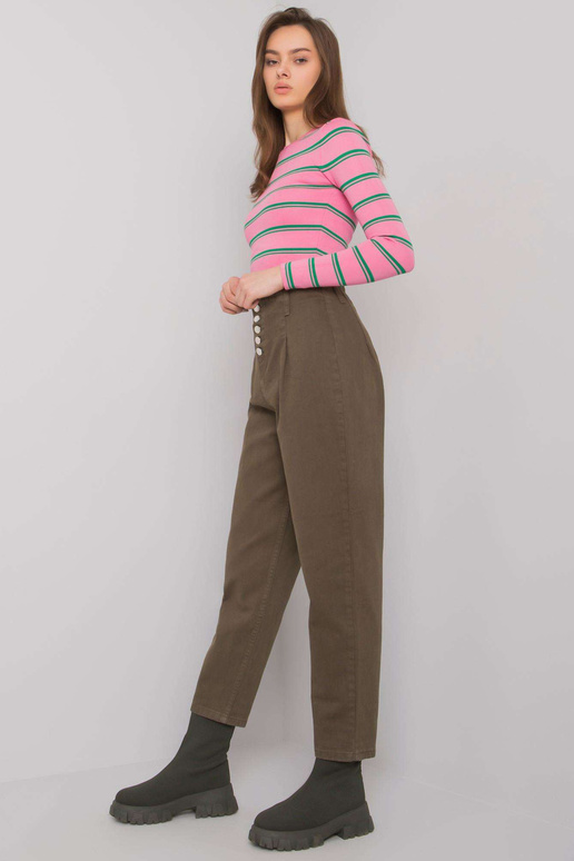 Khaki värvi kõrge vöökohaga...