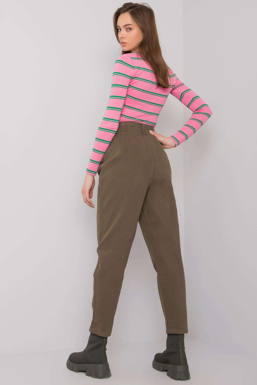 Khaki värvi kõrge vöökohaga...