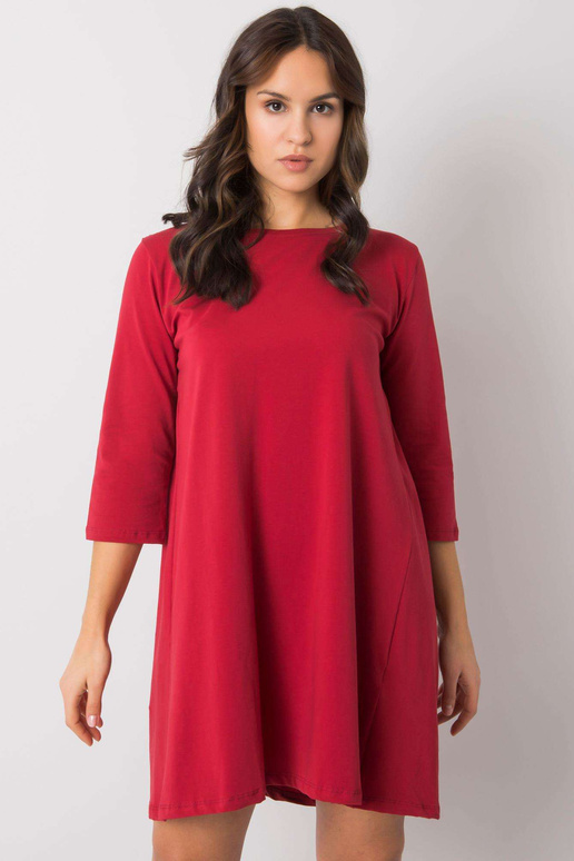 Naiste bordoopunane pitsiga kleit...