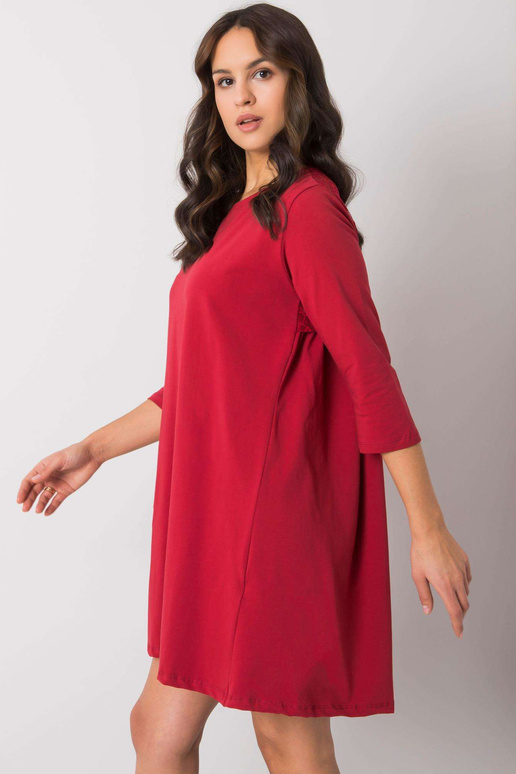 Naiste bordoopunane pitsiga kleit...