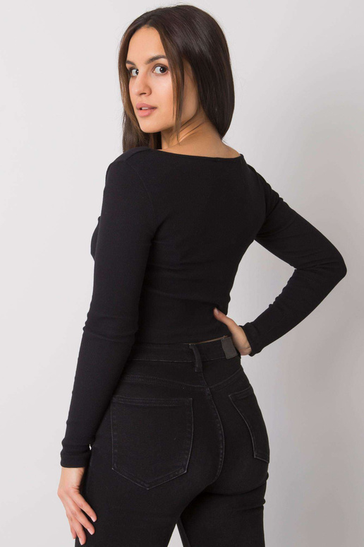 Must lühike triibuga pluus Cammy RUE...