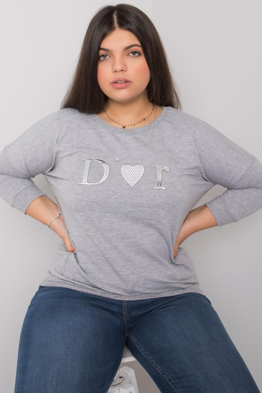 Hall melanž pluus pluss suurus Alice