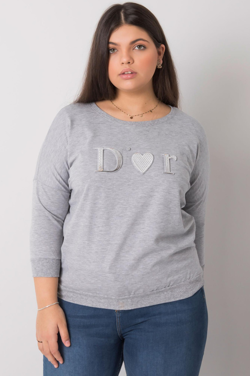 Hall melanž pluus pluss suurus Alice