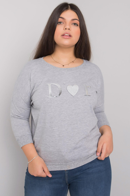 Hall melanž pluus pluss suurus Alice