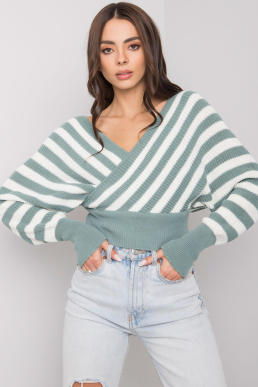 Mündi ja valge triibuline kampsun...