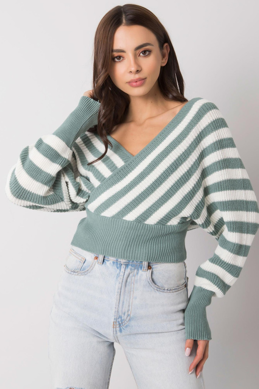 Mündi ja valge triibuline kampsun...