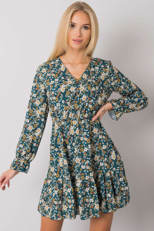 Roheline volangidega kleit Anavi OCH...