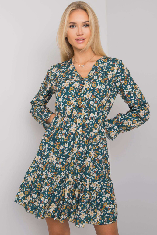 Roheline volangidega kleit Anavi OCH...