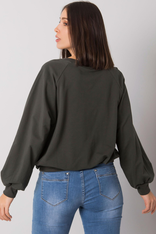 Tume khaki suures suuruses kapuuts...