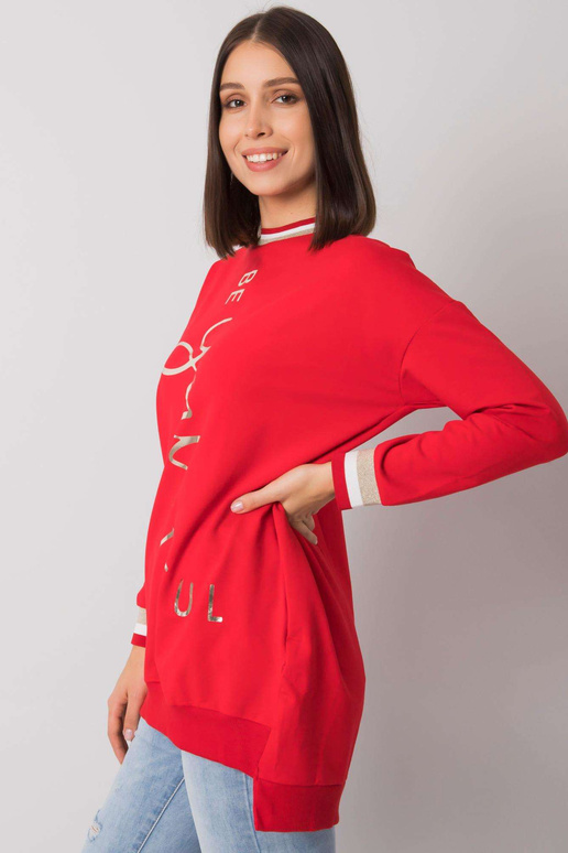 Punane puuvillane tuunika pluss...