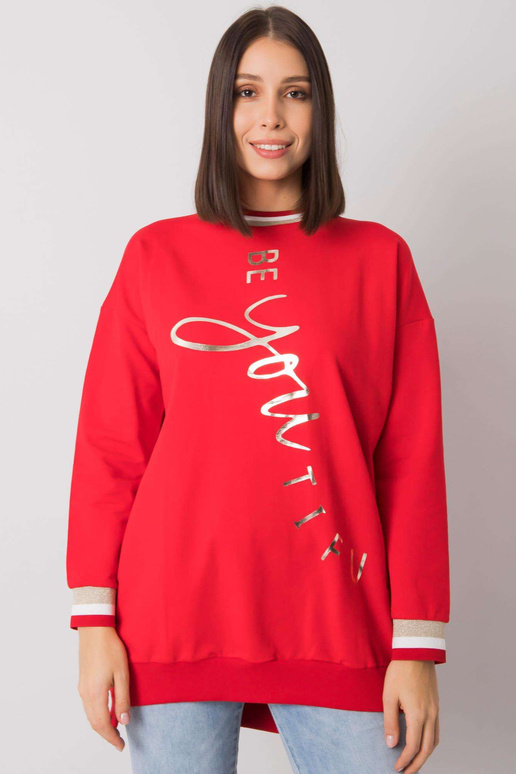 Punane puuvillane tuunika pluss...