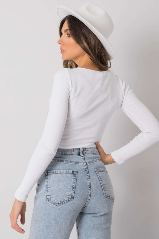 Valge väljalõikega pluus Jonnelle RUE...