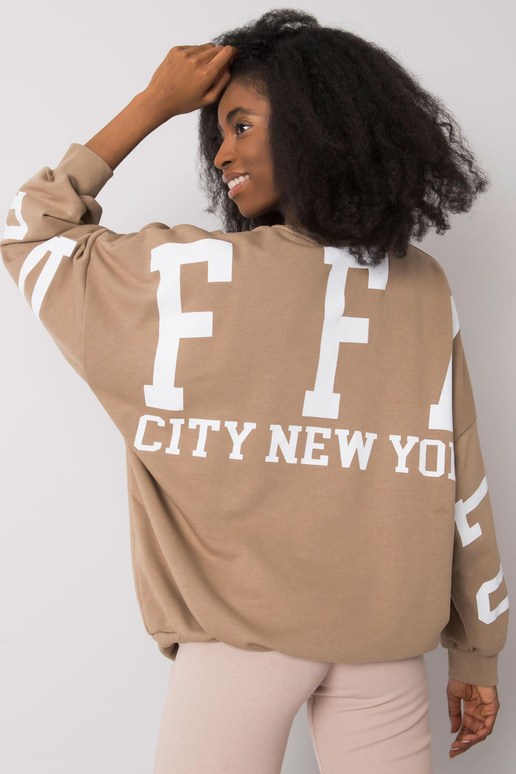 Brooke'i trükiga beež dressipluus