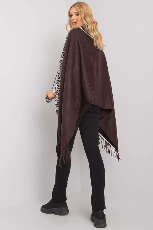 Pruun-valge karvase sall