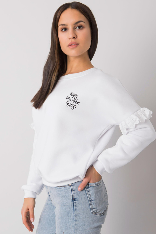 Valge kapuutsiga dressipluus Alvah...