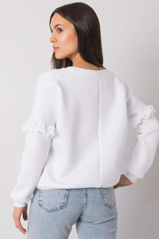 Valge kapuutsiga dressipluus Alvah...