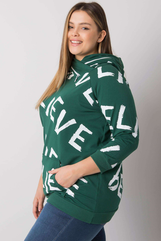 Tumerohelise mustriga dressipluus...