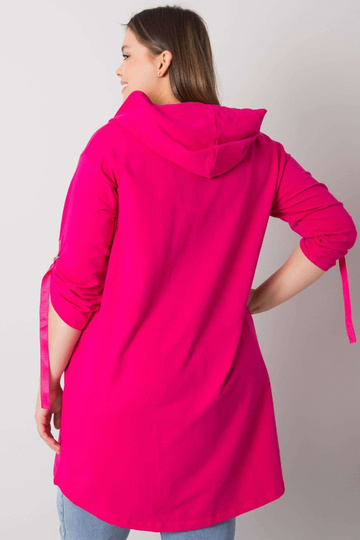 Suures suuruses Zürich Fuchsia tõmblukuga dressipluus 2