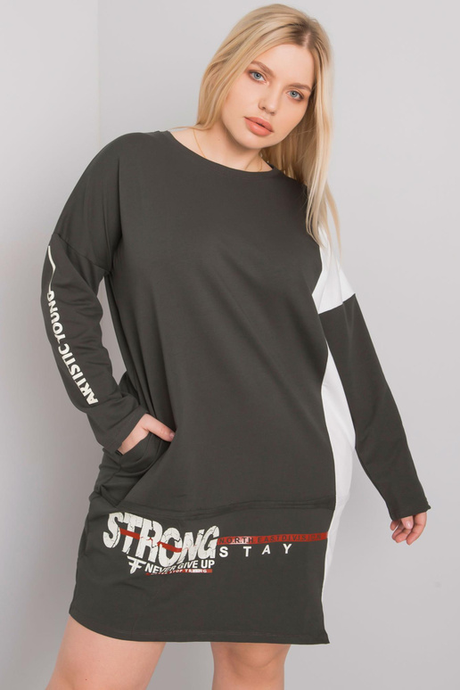 Tume khaki puuvillane tuunika pluss...