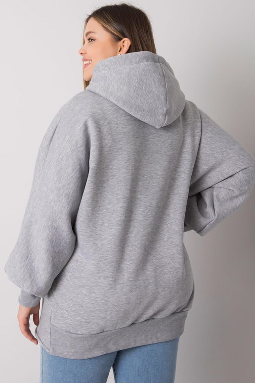 Hall melanž pluss suuruses kapuuts Ella