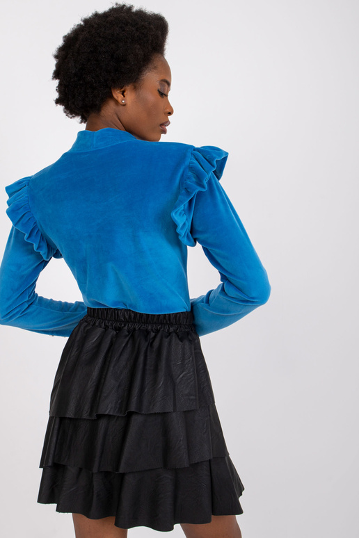 Tumesinine veluurpluus Capri nööpidega