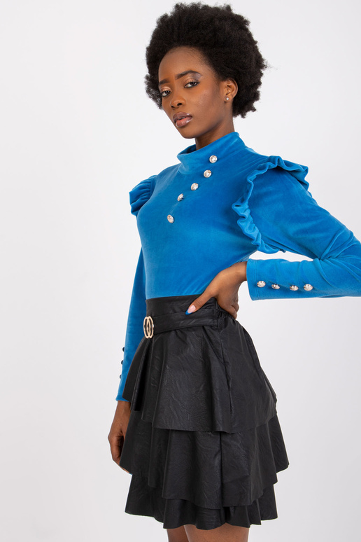 Tumesinine veluurpluus Capri nööpidega