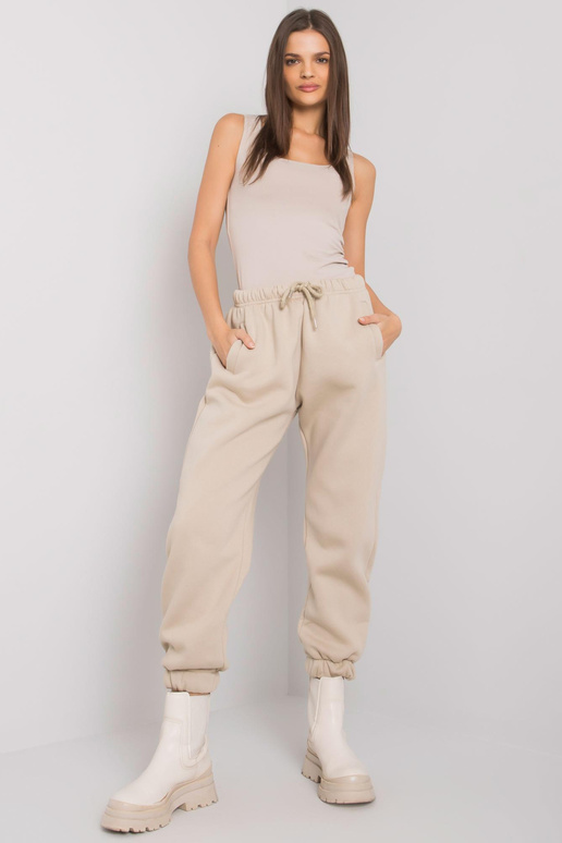 Beežid puuvillased dressipüksid Esher... Beežid puuvillased dressipüksid Esher...