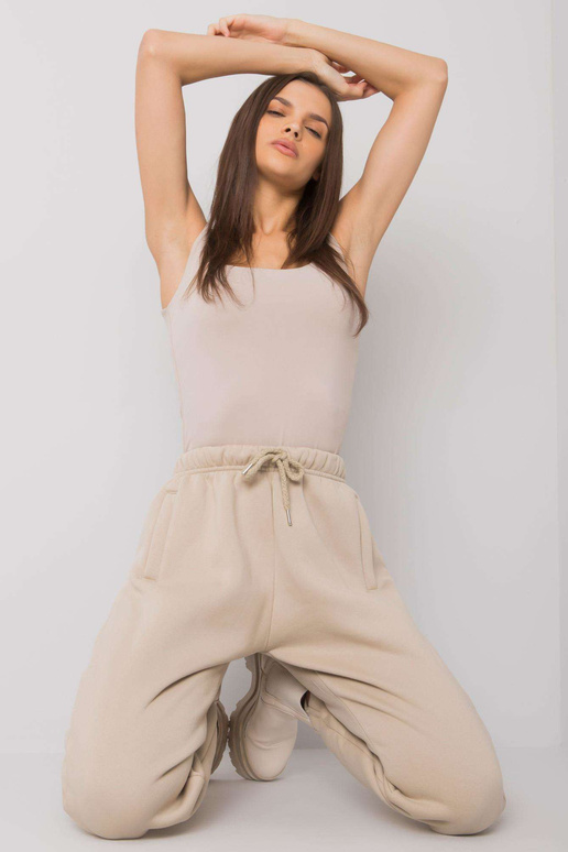 Beežid puuvillased dressipüksid Esher... Beežid puuvillased dressipüksid Esher...