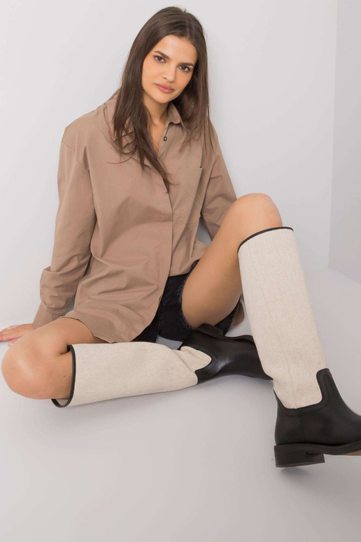 Tumebeež puuvillane terrasärk